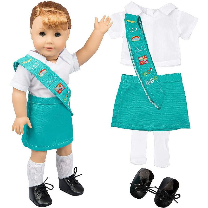 Dress Along Dolly Girl Scout Inspired Outfit for American Girl Doll
