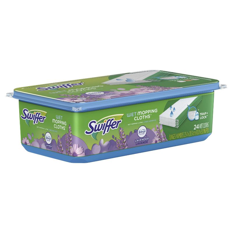 Swiffer Sweeper Wet Mopping Cloths with Febreze Freshness - Lavender Vanilla & Comfort - 24ct
