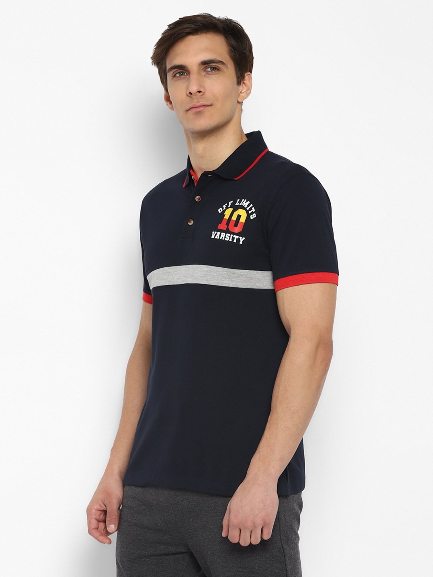 OFF LIMITS Navy Short Sleeves Polo T-Shirt