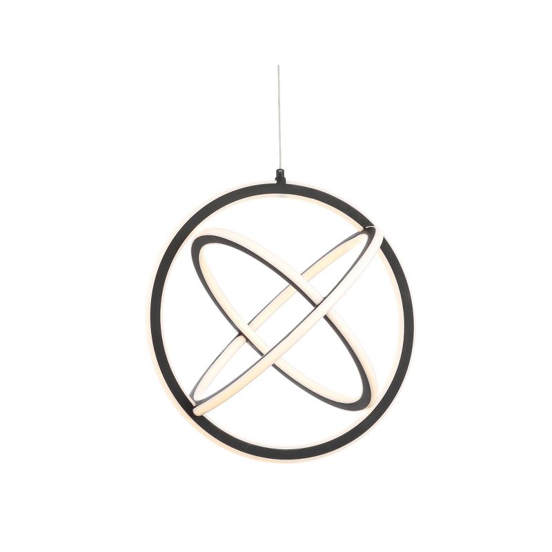 16.5" Adjustable Orbit Pendant (Includes Energy Efficient Light Bulb) Black - JONATHAN Y