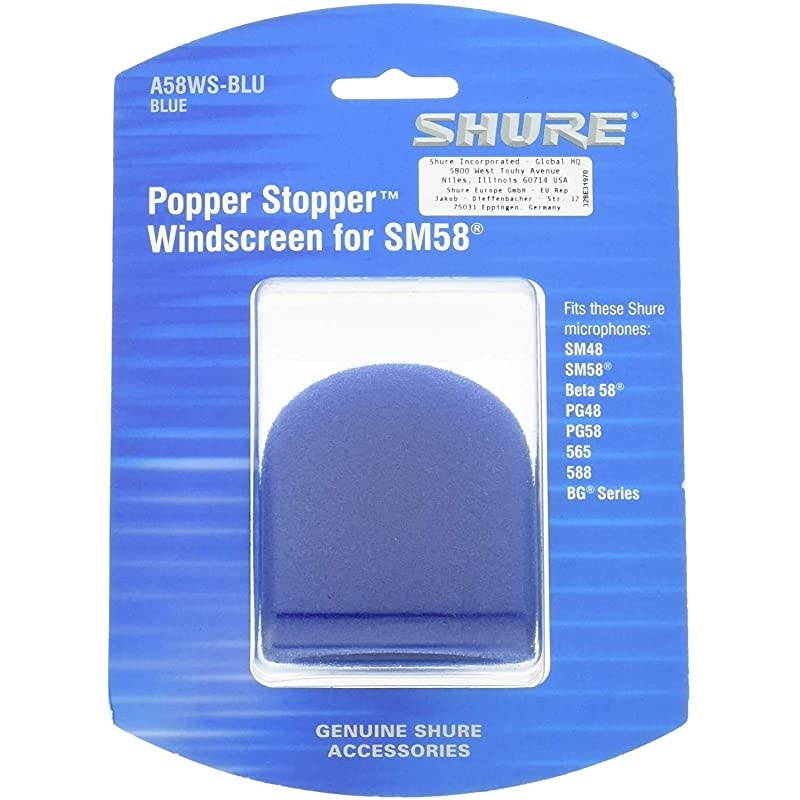 A58WS Foam Windscreen for All  Ball Type Microphones, Blue