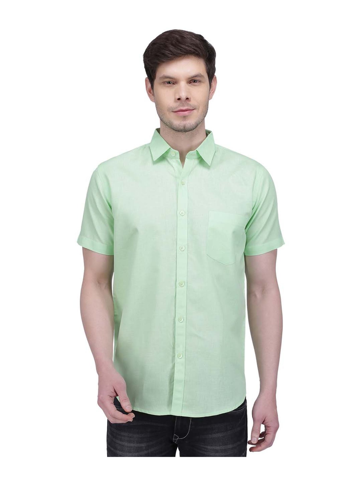 Southbay Pista Green Regular Fit Shirt
