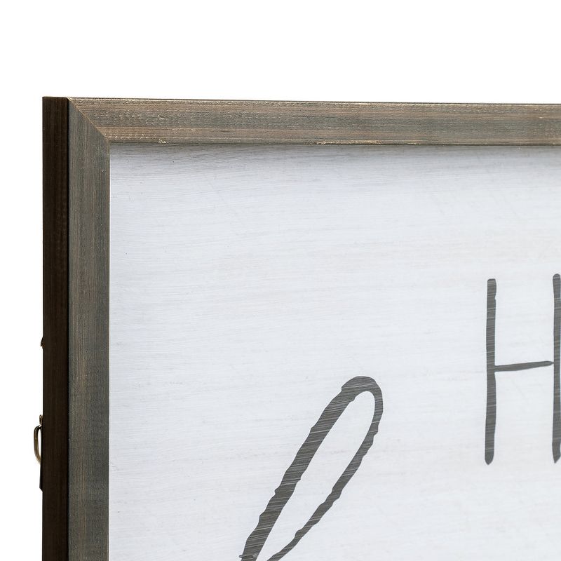 13"x37" Happiness is Homemade Rustic Wood Framed Wall Art White - Patton Wall Decor
