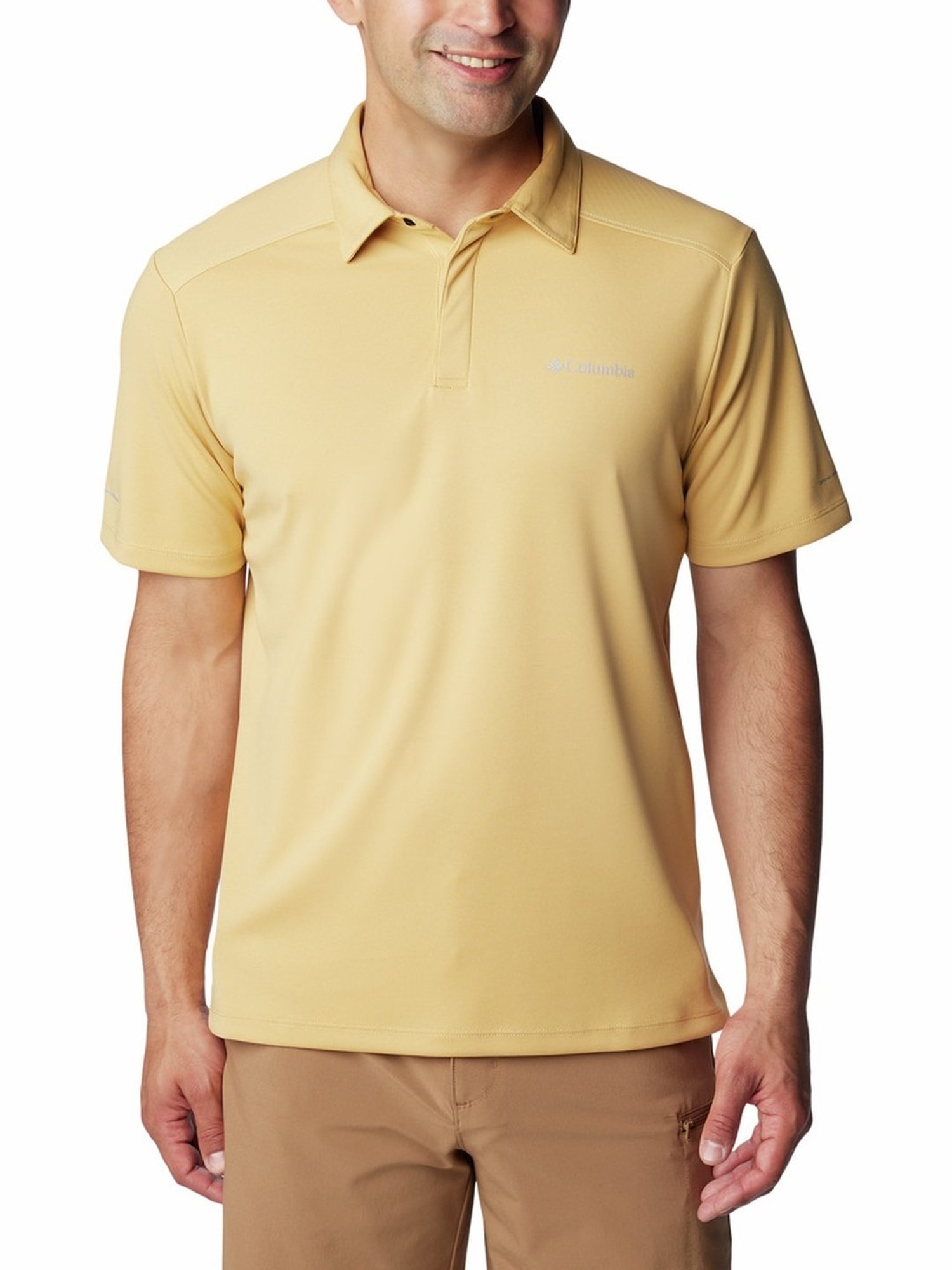 Columbia Light Camel Regular Fit Polo T-Shirt