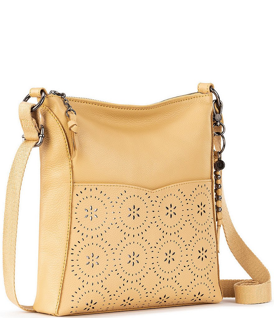 The Sak Lucia Leather Hand-Crochet Crossbody Bag