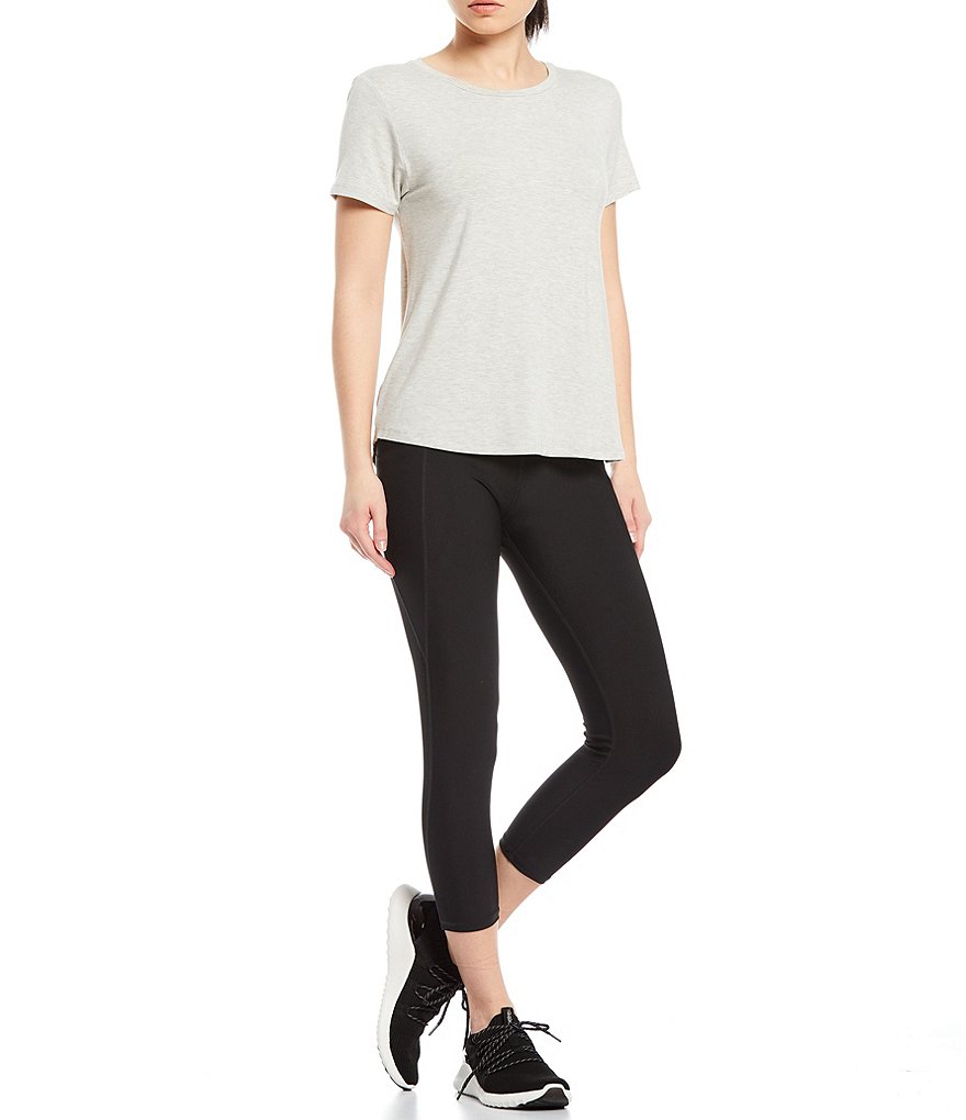 Kinesis Short Sleeve Jewel Neck Jersey Knit Perfect Tee