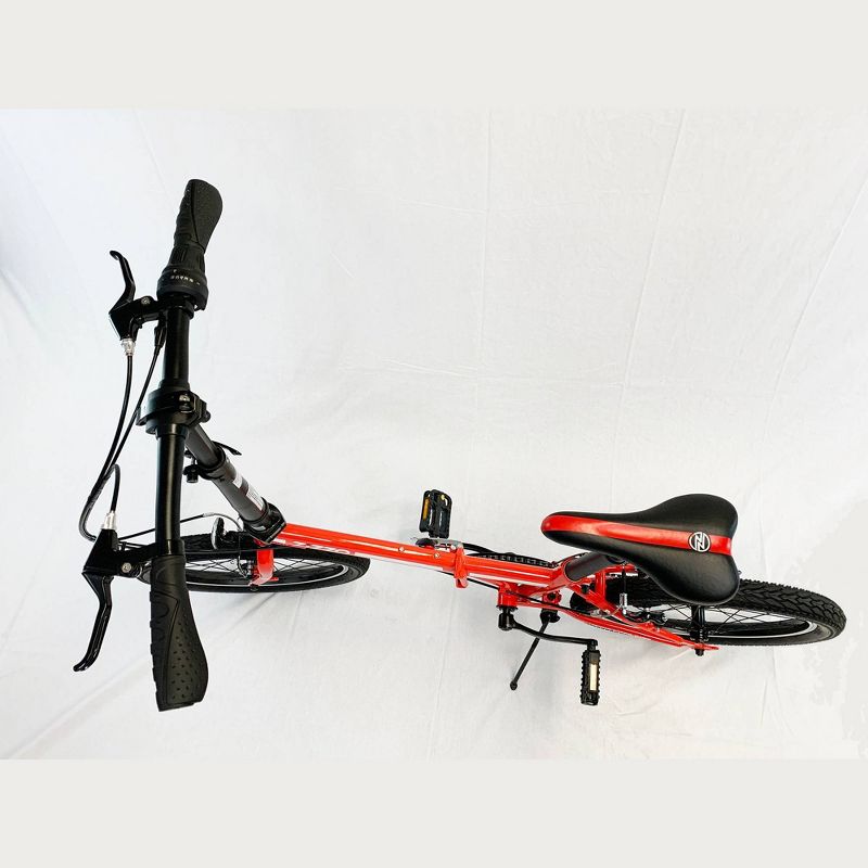 ZiZZO Ferro 7-Speed Steel 20" Folding Bike - Red