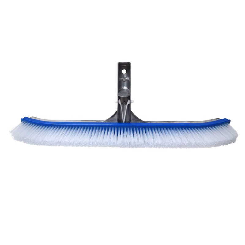 Blue Devil 18 Inch Pool Brush + 5 to 15 Foot Pole + Corner and Step Brush