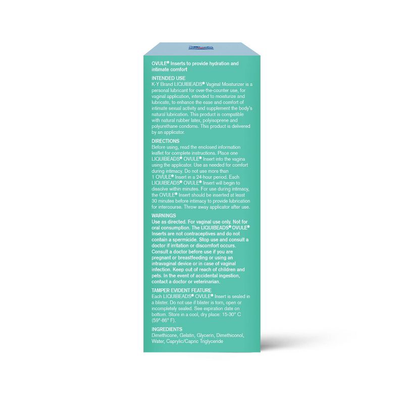 K-Y Liquibeads Vaginal Moisturizer - 6ct