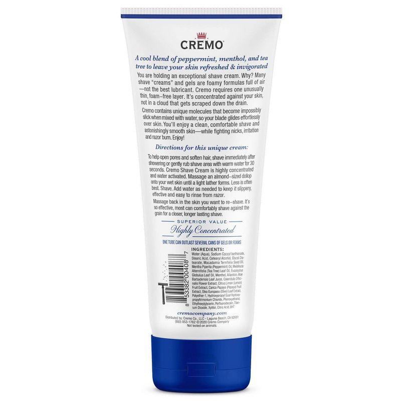 Cremo Cooling Shave Cream - 6 fl oz