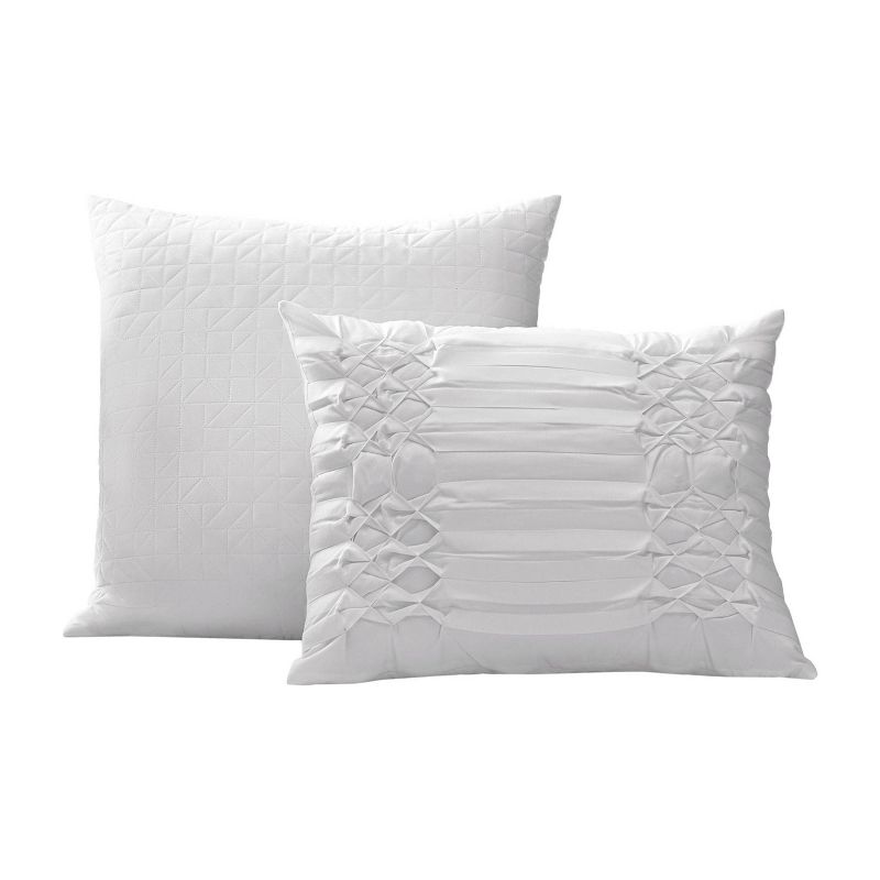 White Triple Diamond Throw Pillow Set - CITY SCENE