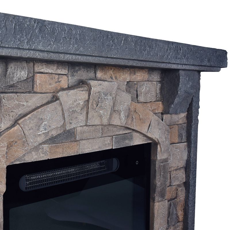 45" Freestanding Electric Fireplace Pewter - Home Essentials