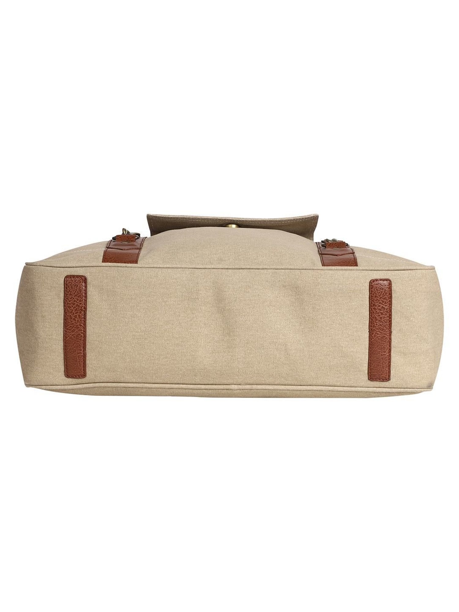 Mona B 20 Ltrs Beige Extra Large Laptop Messenger Bag