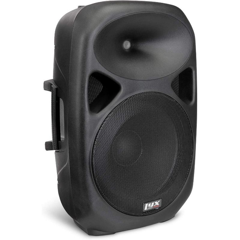 LyxPro 15" Inch Passive DJ PA Speaker System XLR,1/4,Speakon, Connections Daisy Chain Compatible, 8 Ohm, Lightweight, Stand Mountable,