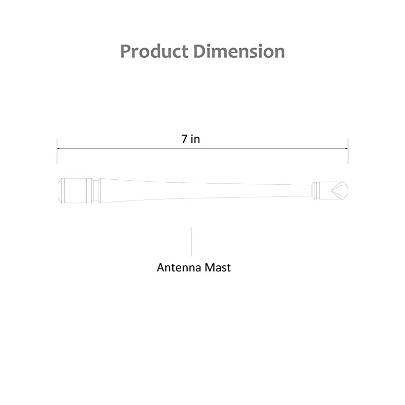 Antenna Compatible with Harley Davidson 19982020 | 7 inches Flexible Rubber Antenna Replacement | Designed for Optimized FMAM Reception
