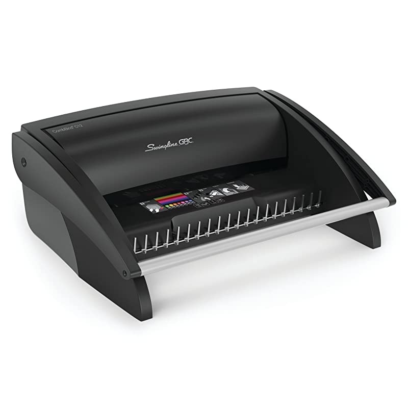 CombBind C12 Binding Machine 12 Sheet Punch Capacity 200 Sheet Binding Capacity Black 7706171