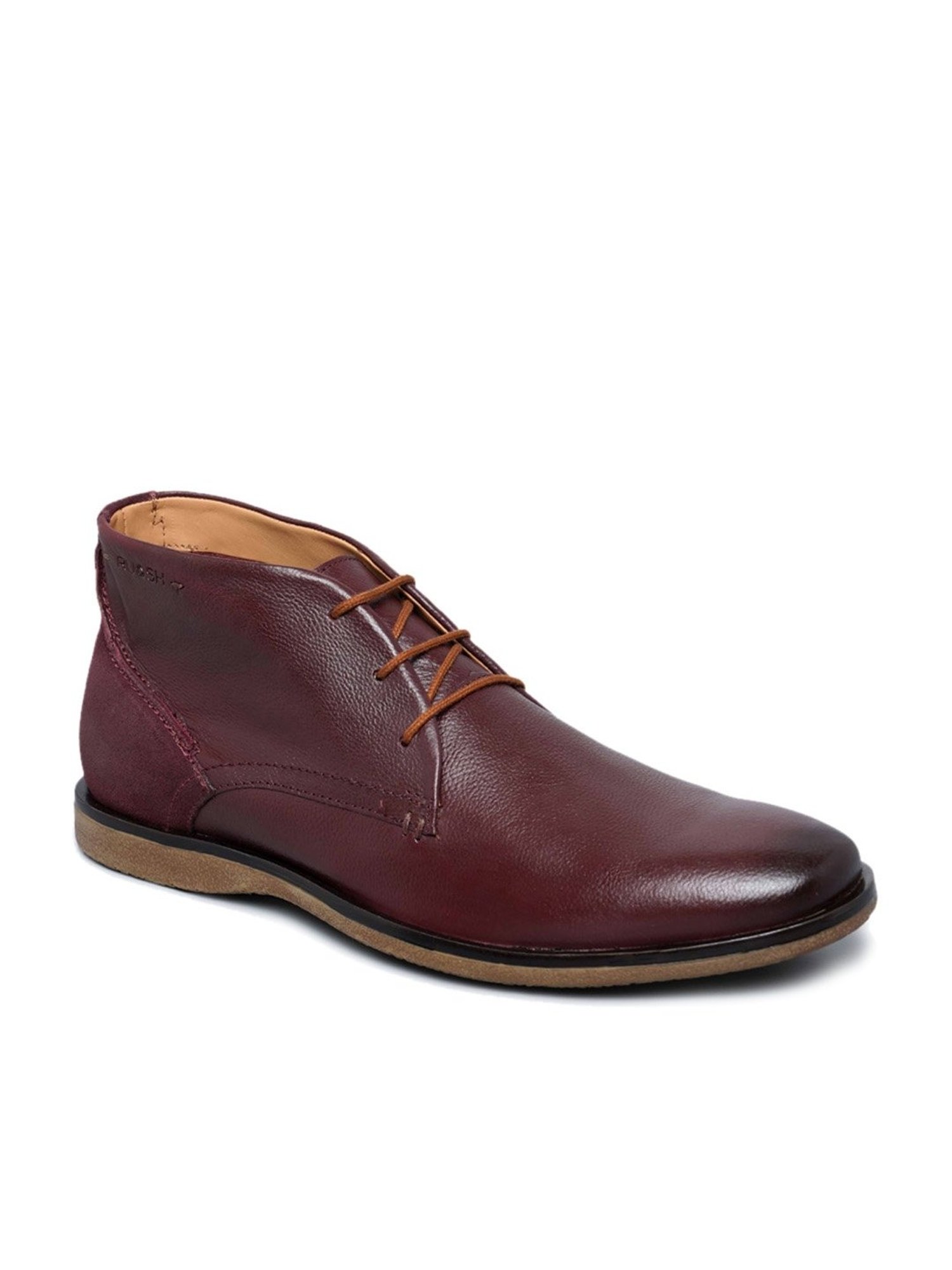 Ruosh Men's Maroon Chukka Boots