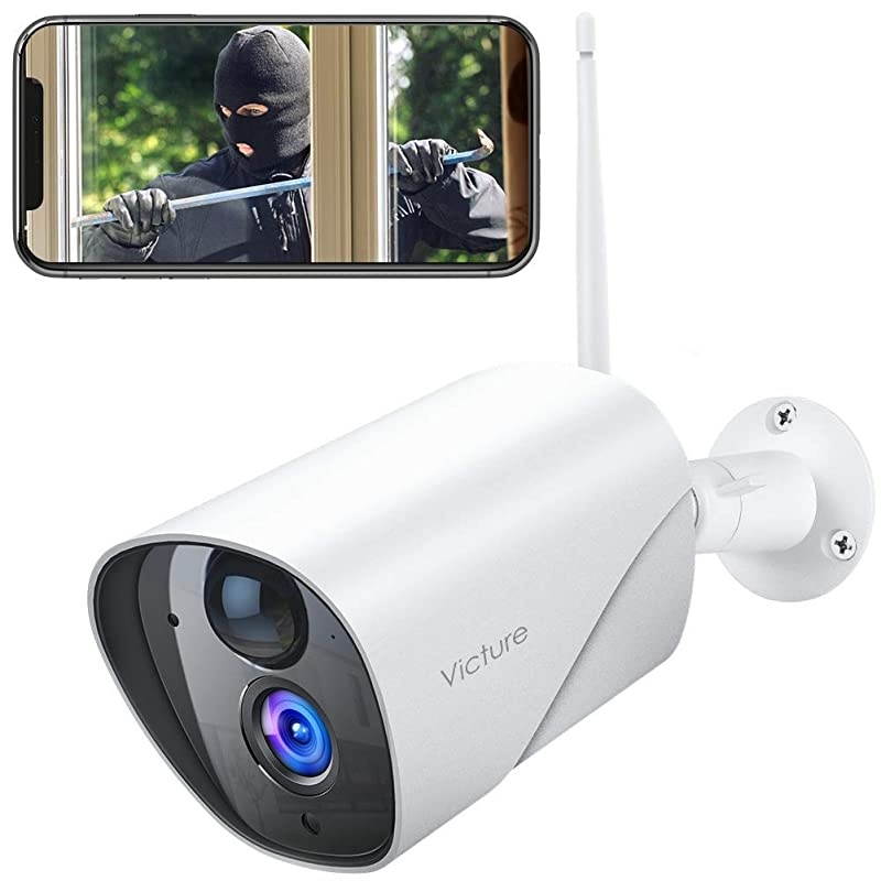 Outdoor Security Camera,  2.4G WiFi 1080P Surveillance Camera with PIR Passive Infrared Sensor, Motion Detection / Night Vision / Two Way Audio, Compatible with iOS & Android