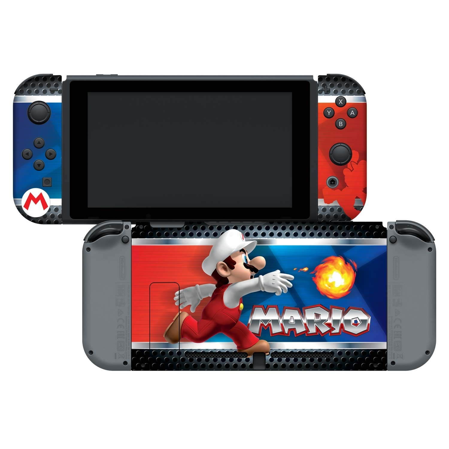 Controller Gear Nintendo Switch Skin & Screen Protector Set - Super Mario - Mario Fire - Nintendo Switch