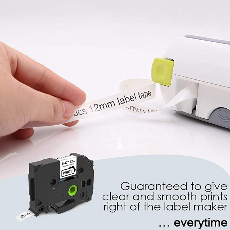 Compatible Label Tape Replacement for Brother Label Maker Tape TZe-231 12mm 0.47 Laminated White TZ Tapes for Brother P-Touch PTD210 PTH110 PTD600 PT-1880 PT-1890 Label Maker, 2 Pack