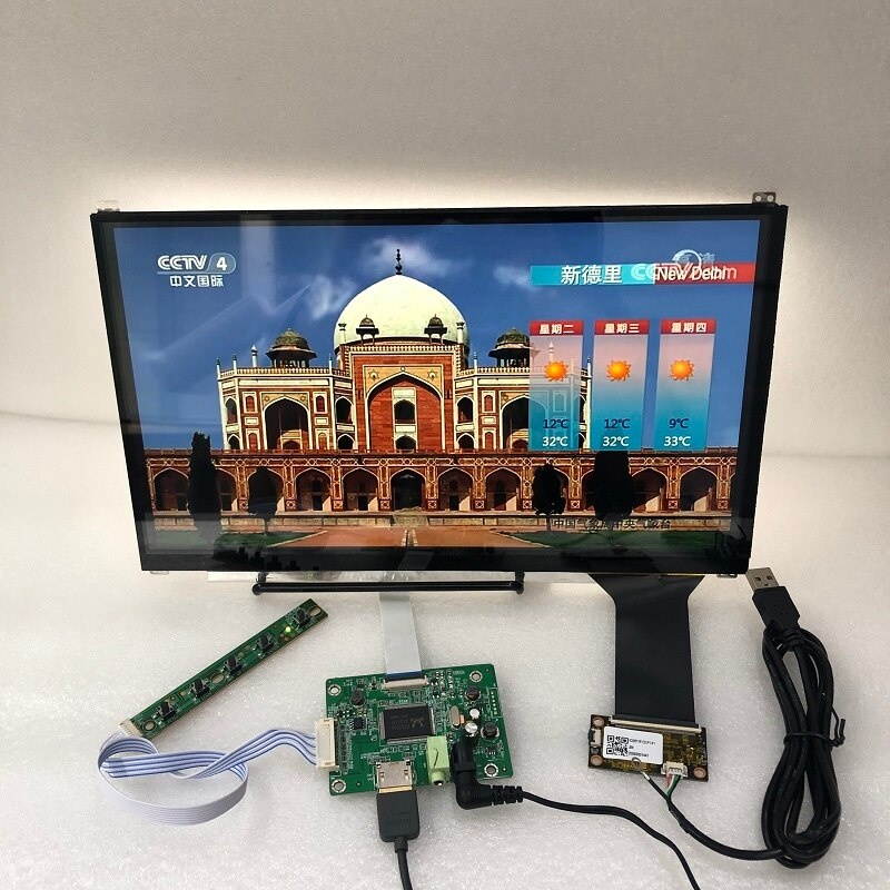13.3 inch display capacitive touch module kit1920x1080 IPS HDMI LCD Module Car Raspberry Pi 3 10 point capacitive touch Monitor