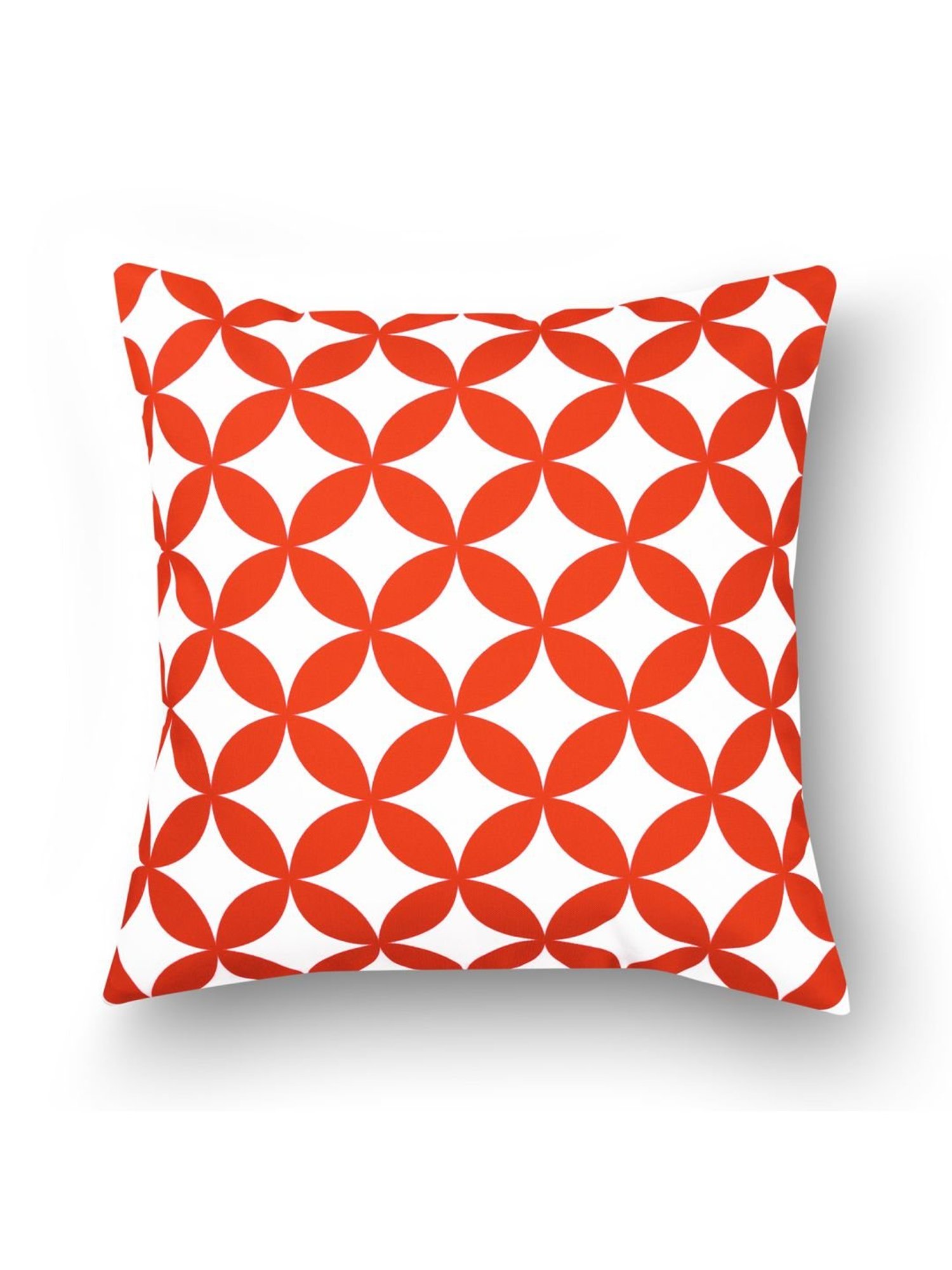 Swayam Red & White Cotton 60 cm x 60 cm Cushion Covers - Set of 5