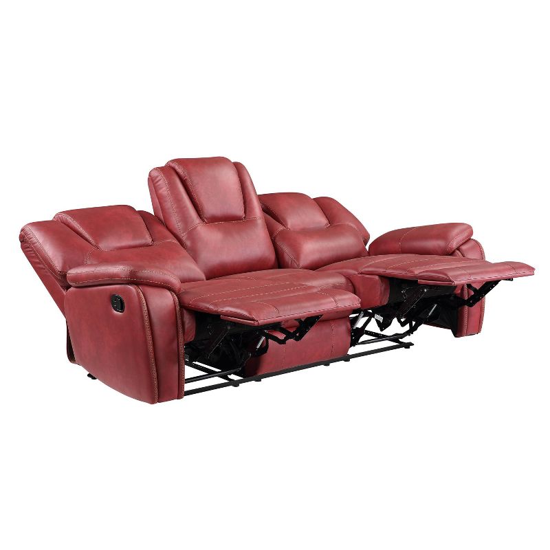 Katrine Manual Reclining Sofa Red - Steve Silver Co.