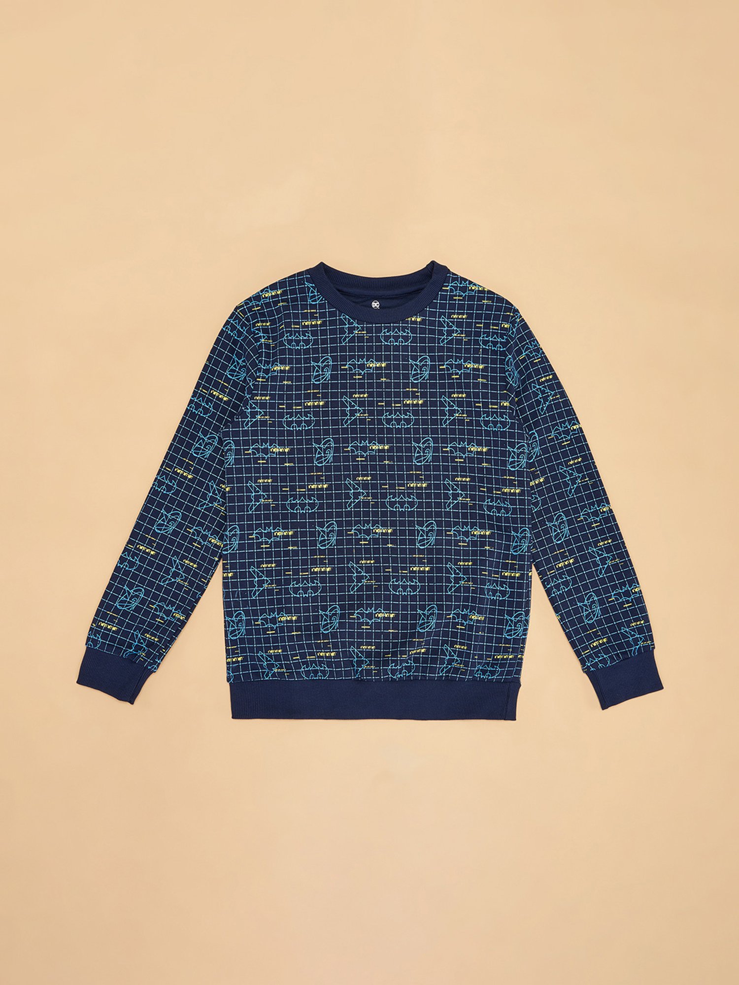 YU by Pantaloons Kids Navy Printed Full Sleeves Sweatshirt