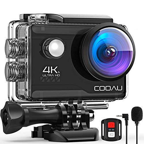 4K 20MP WiFi Action Camera External Microphone Remote Control EIS Stabilization Underwater 40M Waterproof Sport Camera Time Lapse with 2X1200mAh Batteries and 20 Accessories