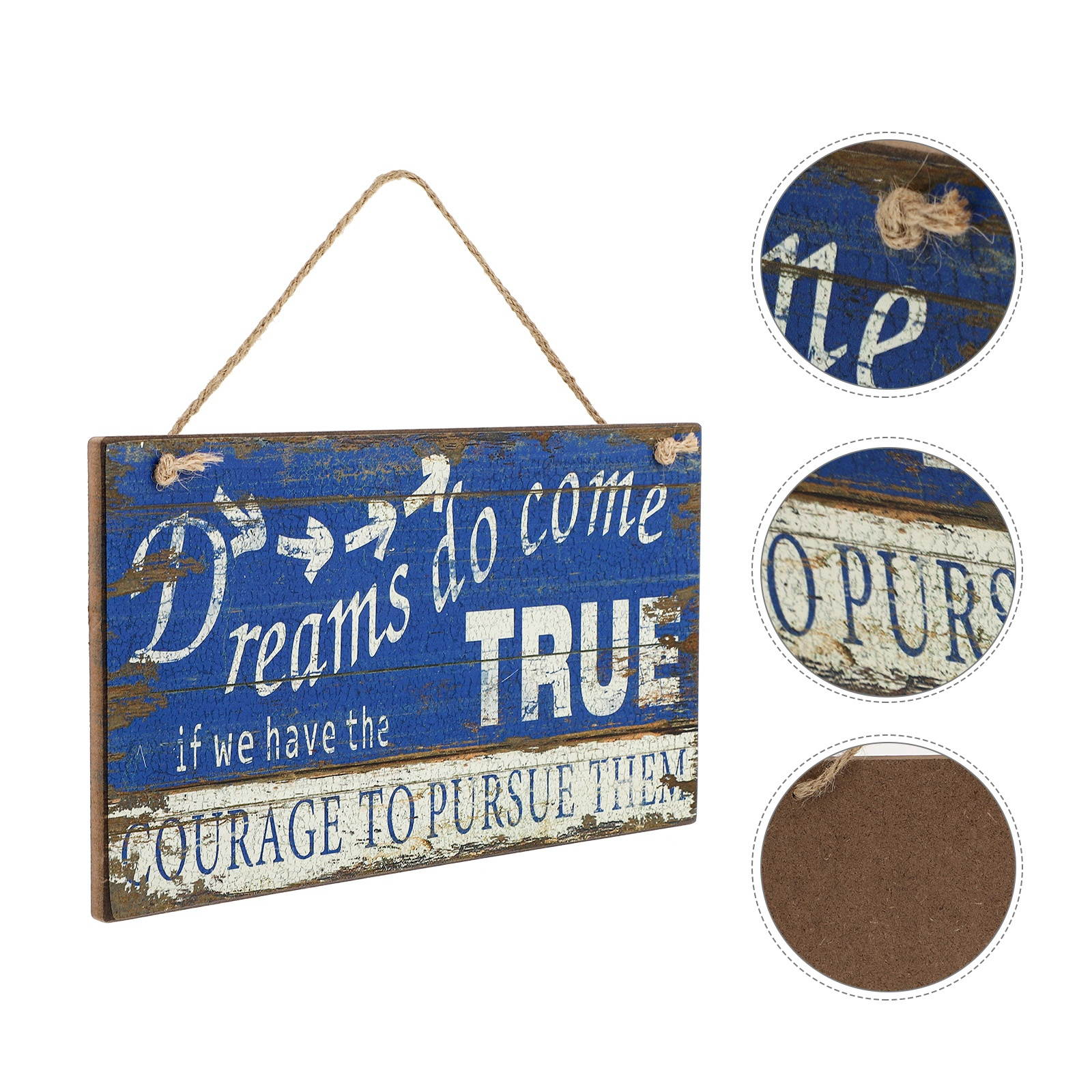 1Pc Creative Durable Wooden Hanging Pendant Encouragement Slogan Hanging Tag for Bar