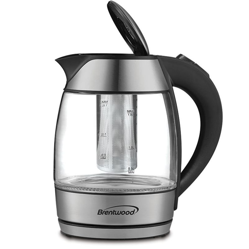 Mr. Coffee 2 Quart Stainless Steel Whistling Tea Kettle with Nylon Handle