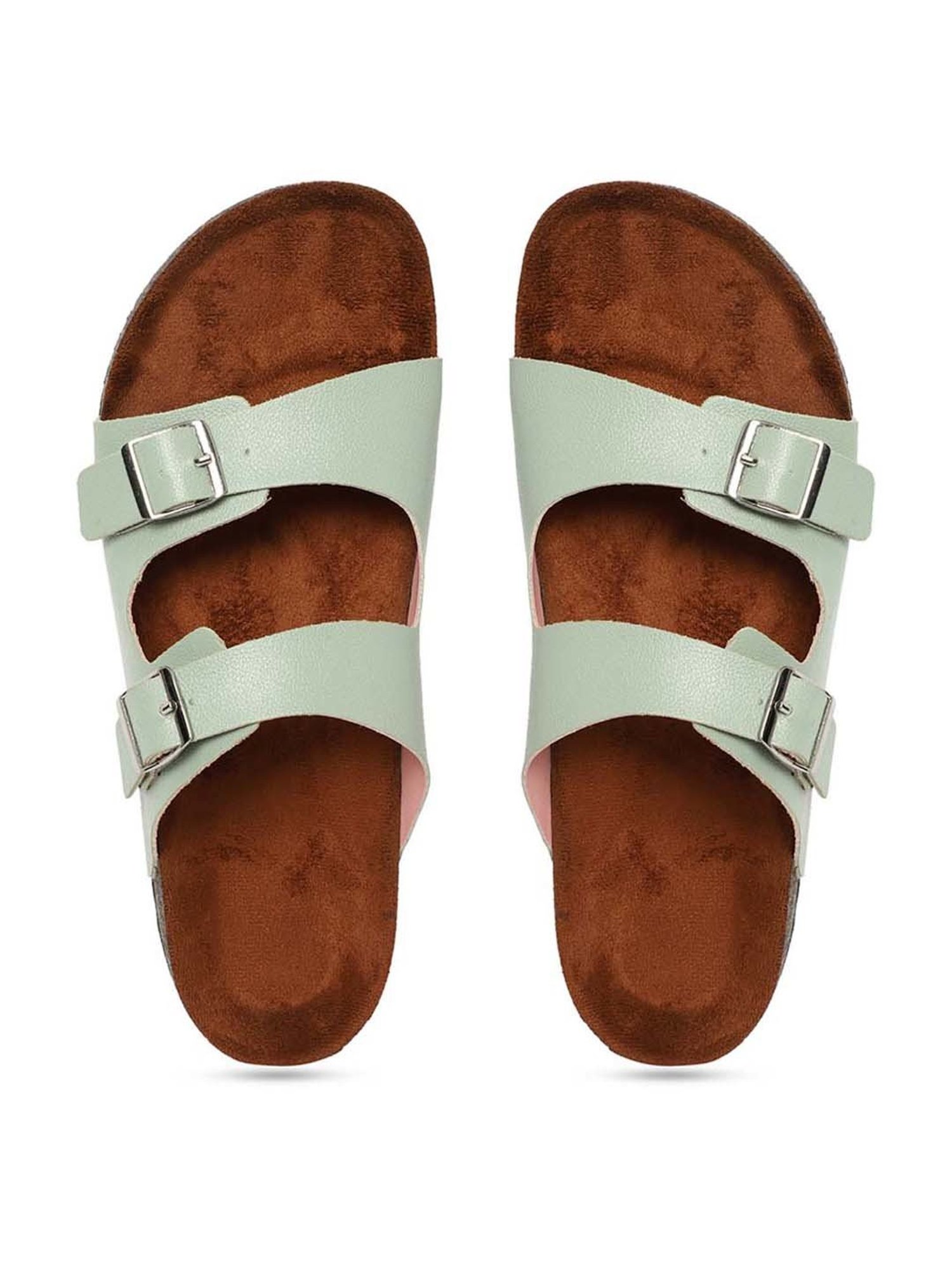 Mozafia Women's Sea Green Casual Sandals