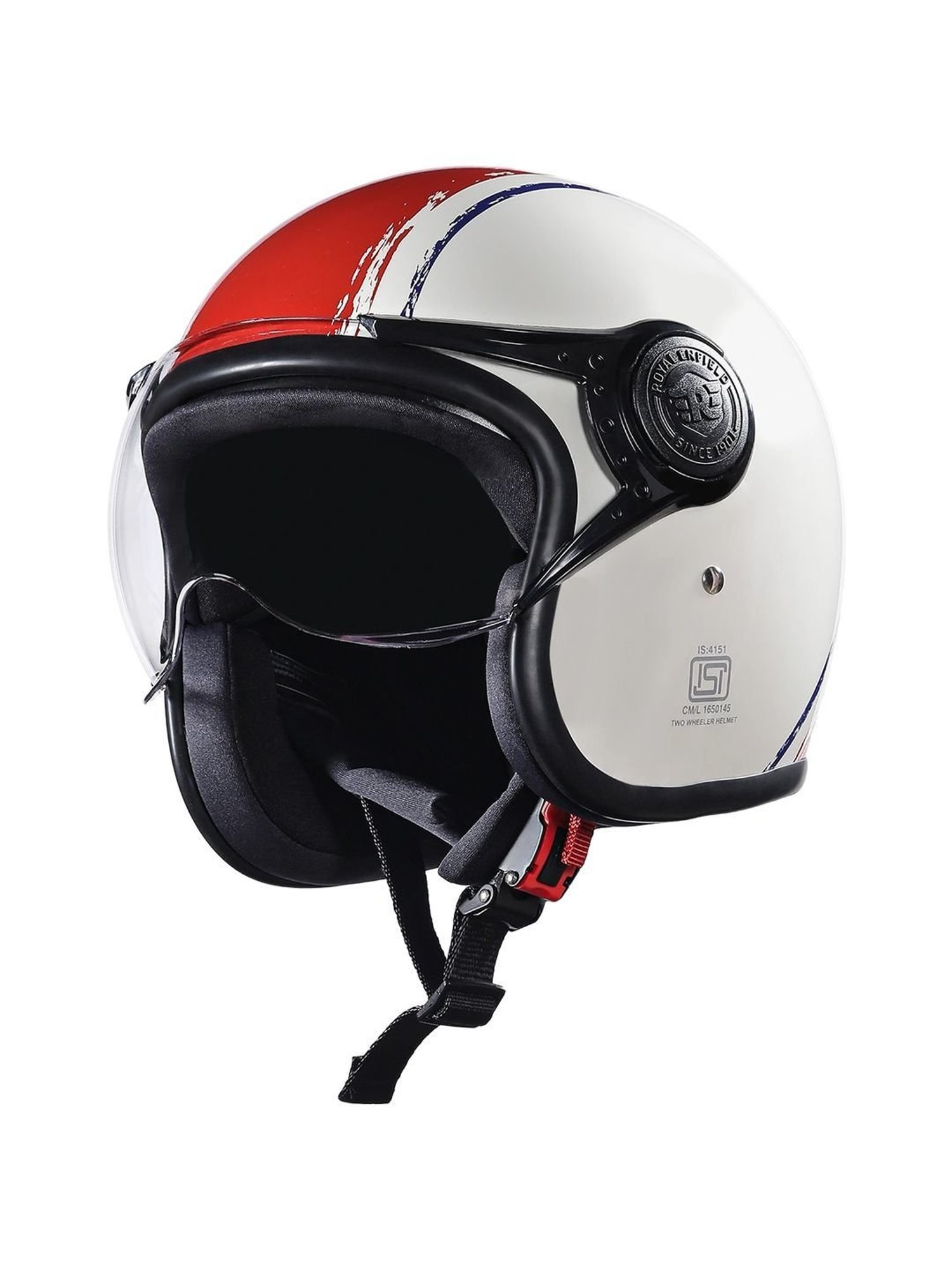 Royal Enfield Off White Printed Medium Helmet