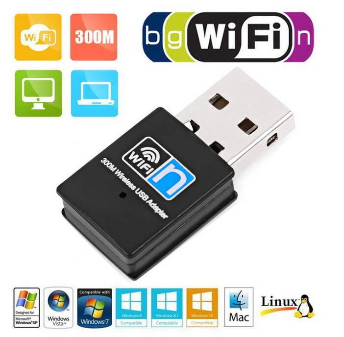 External 300Mbps 300M Mini USB WiFi Wireless Adapter Network LAN Card 802.11n/g/b For Desktop Windows xp MAC Linux