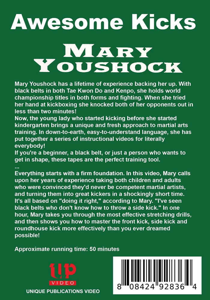 2 DVD Set The Awesome Tournament Taekwondo Karate Kicking - Mary Youshock