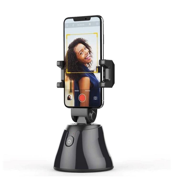 Smart Gimbal Robot Cameraman Face Tracking Selfie Stick Stand,360 Rotation Auto Phone Holder battery operated