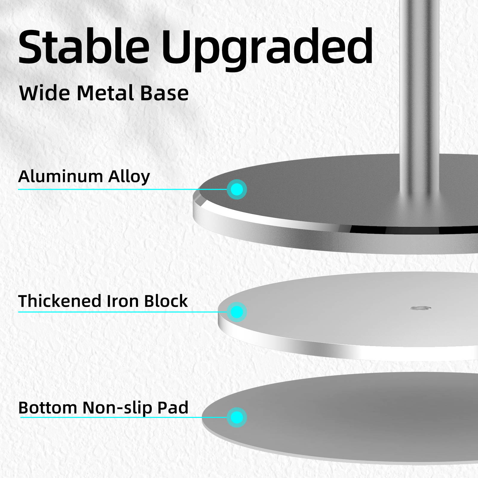 Headphone Stand with Phone Stand 2 In 1,Aluminum Adjustable Desk Table Headset Stand Racks Rest Holder for All Headsets Such as HyperX Gaming Headphones,Beats/Sony/Sennheiser Music Headphones