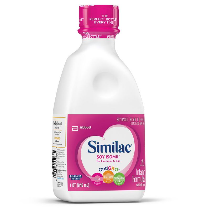 Similac Soy Isomil For Fussiness and Gas Infant Formula with Iron Ready-to-Feed - 32 fl oz