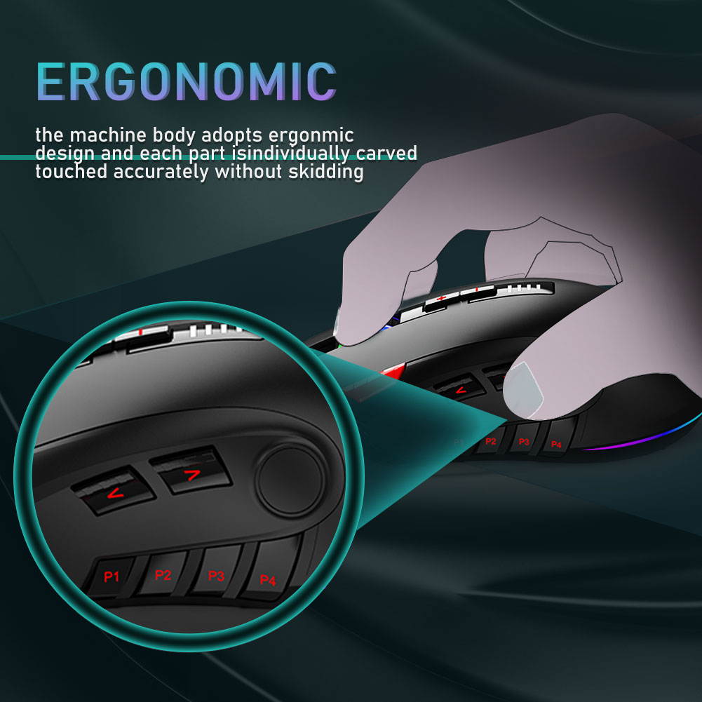 AULA SC200 800mAh Rechargeable Bluetooth Wireless Mouse with 3 Modes (BT5.0, BT3.0 and 2.4G) Easy-Switch Up to 3 Devices Ergonomic Mice for Android Tablet Phone PC Laptop - SC200 Black