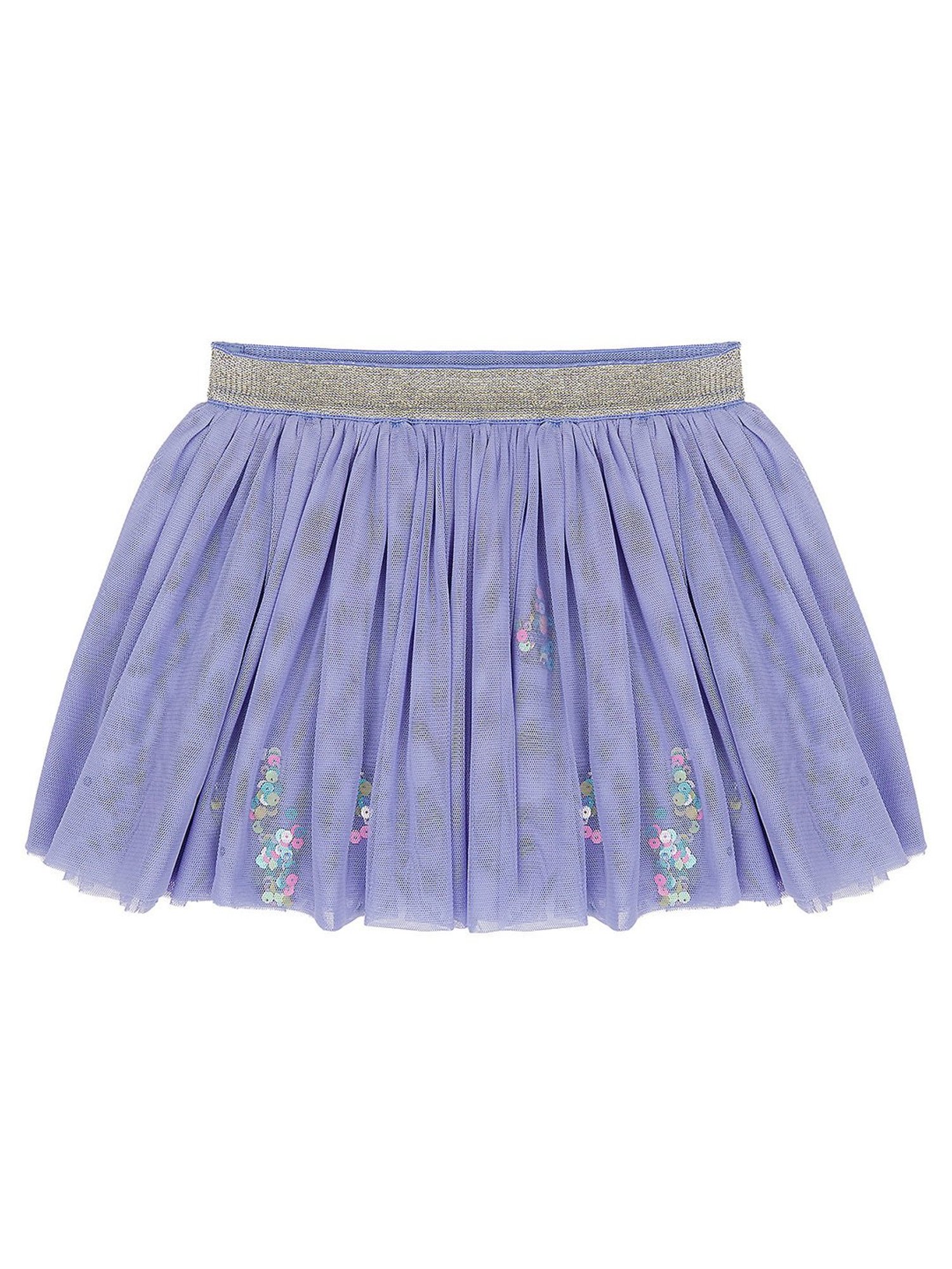 MINIKLUB Kids Blue Cotton Embellished Skirt