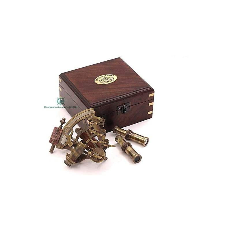 Sextant JScott London wHardwood BoxAstrolabeMariners Sextant