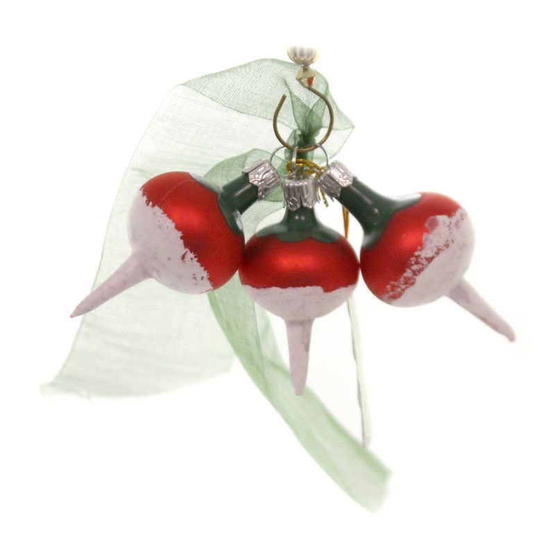 Holiday Ornaments 2.0" Cluster Of Radishes Root Vegetable Christmas  -  Tree Ornaments
