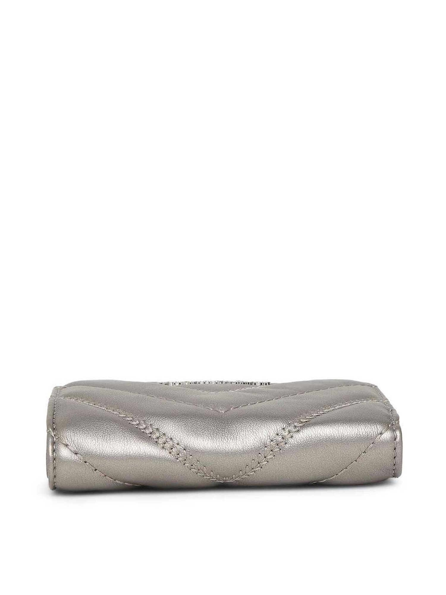 Marina Galanti Silver Textured Bi-Fold Wallet for Women