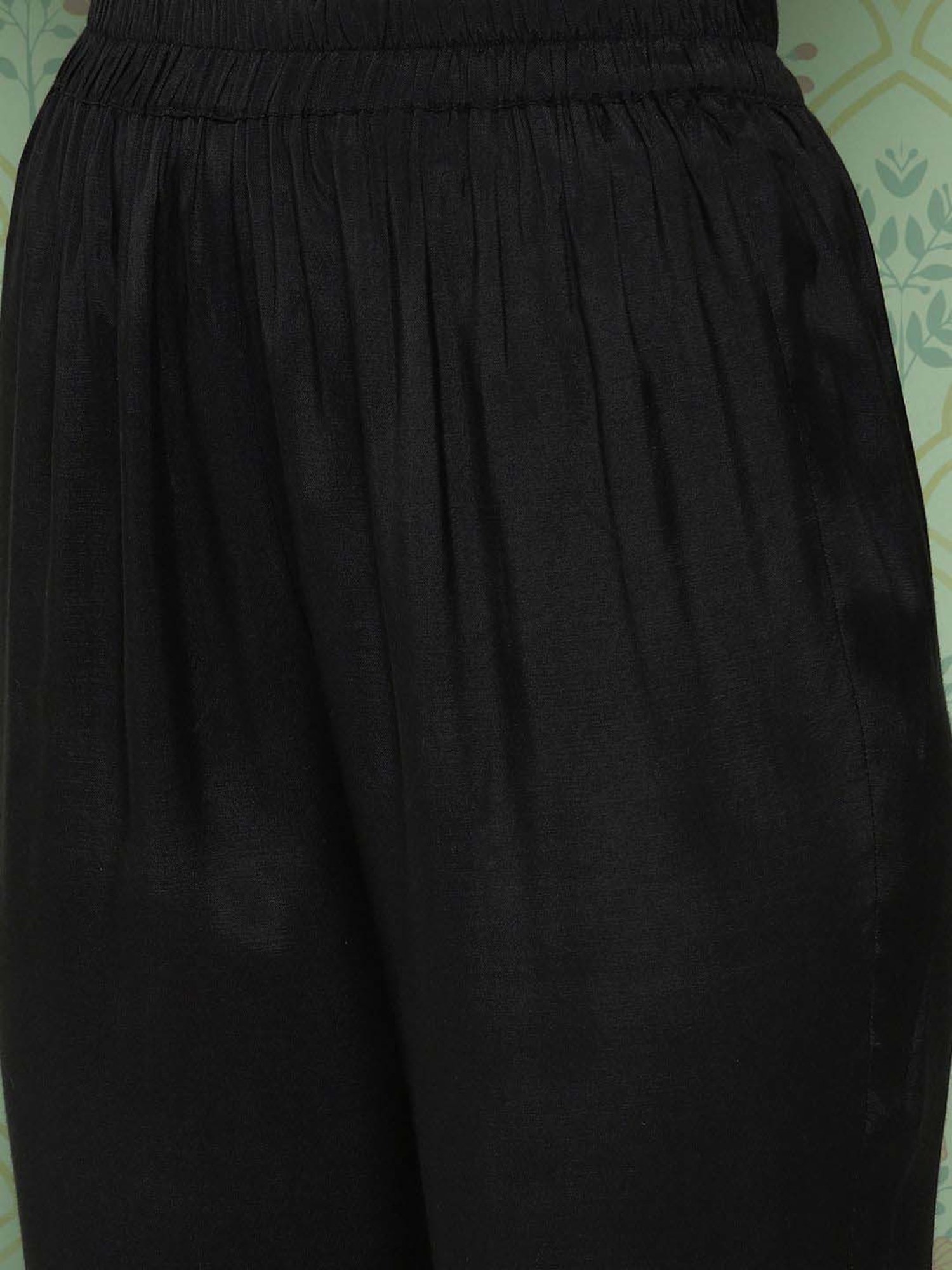 Libas Black Embroidered Kurta Pant Set With Dupatta