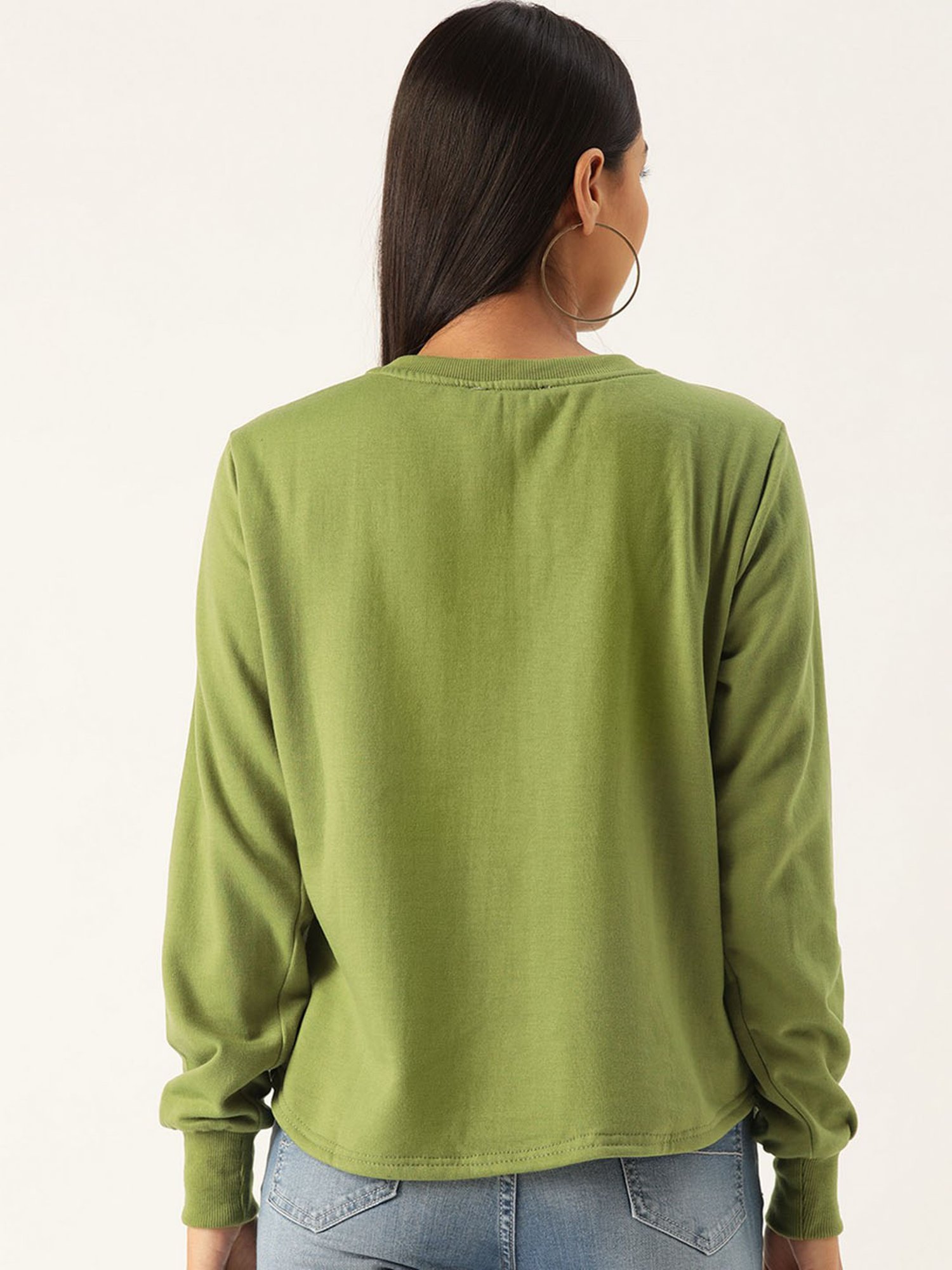 Belle Fille Green Patchwork Sweatshirt