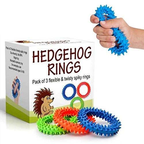 Sensory Ring and Fidget Toy | Soft, Flexible Ring and Rubber Spikes | Helps Reduce Stress and Anxiety| Promotes Focus and Clarity | Children, Youth, Adults Sensory Toys