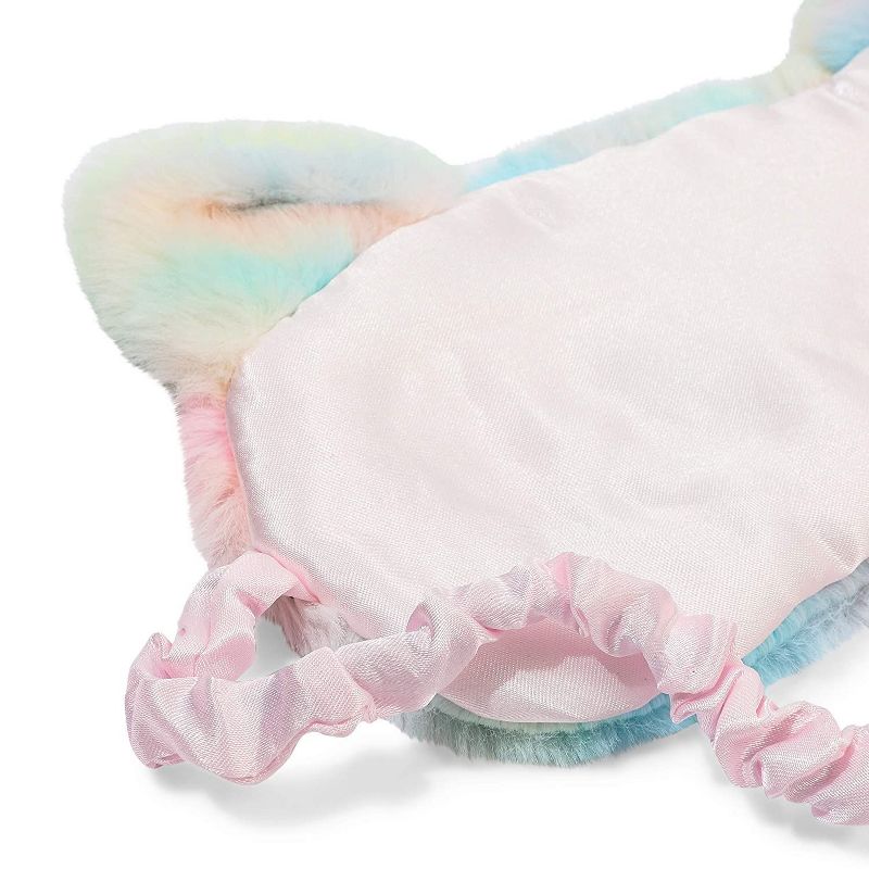 Glamlily 2-Pack Animal Cute Cat Bunny Sleeping Eye Mask Cover Satin Travel Sleep Eye Cover Girl Kid