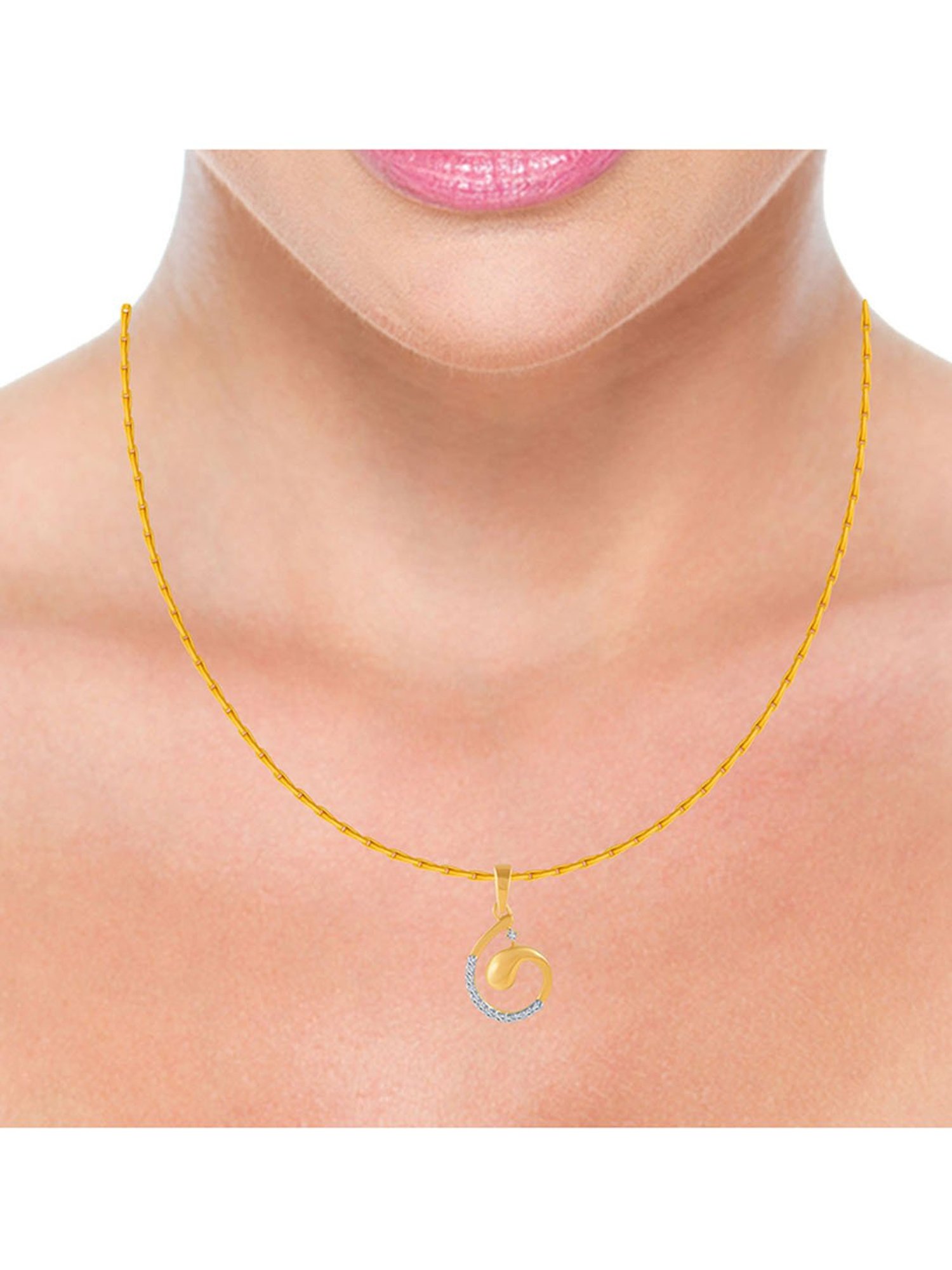 P.C. Chandra Jewellers 18 kt Gold & Diamond Pendant