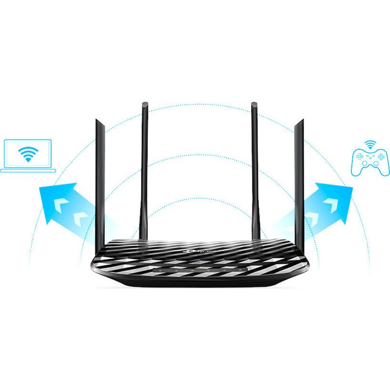 TP-LINK Archer A6 IEEE 802.11ac Ethernet Wireless Router - 2.40 GHz ISM Band - 5 GHz UNII Band - 5 x Antenna(1 x Internal/4 x External)