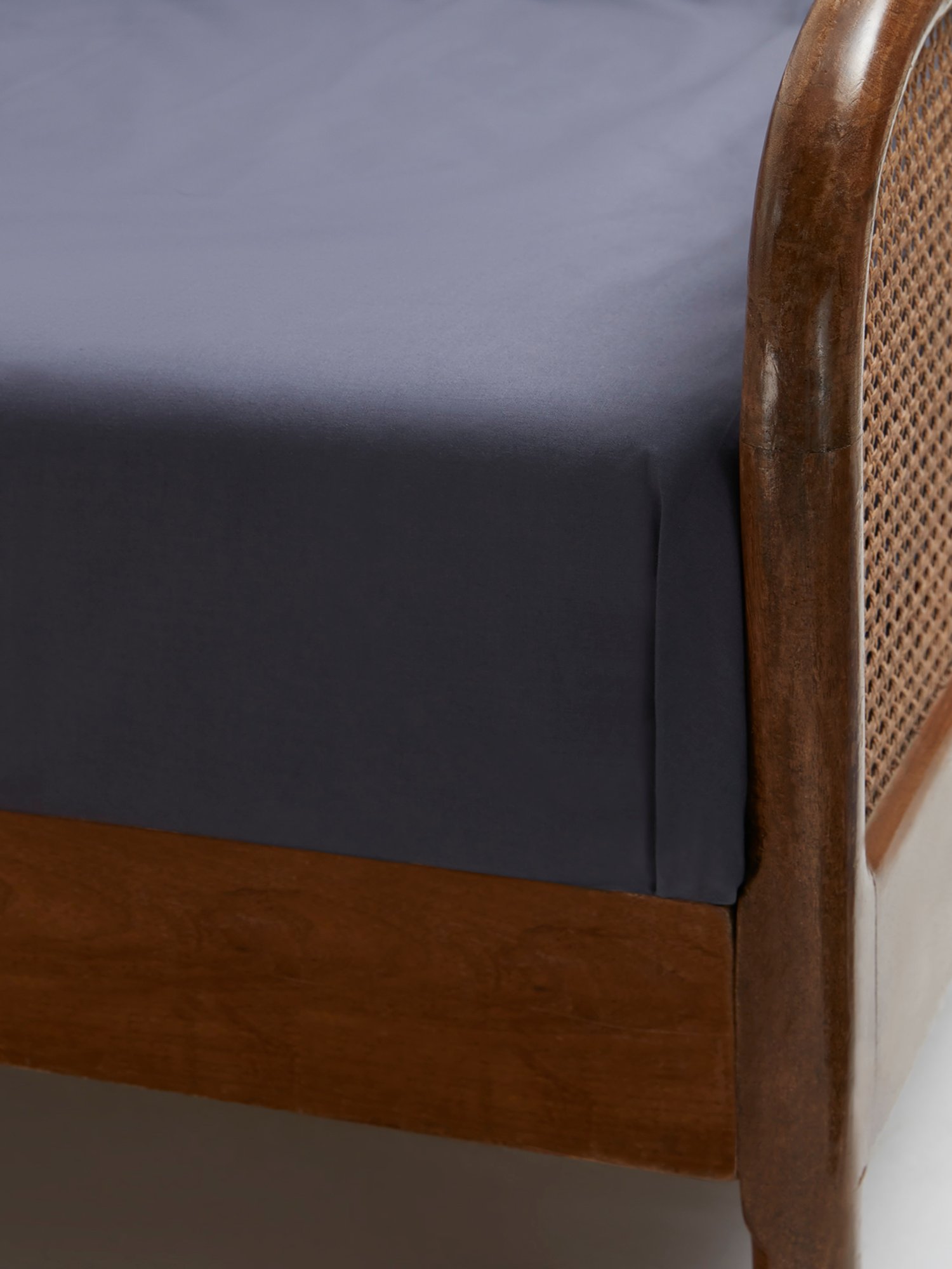 Westside Home Dark Grey Double Bed Flat Sheet and Pillowcase Set